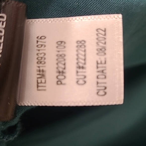 Torrid green long sleeve smocked button front tunic length blouse top - Picture 7 of 8